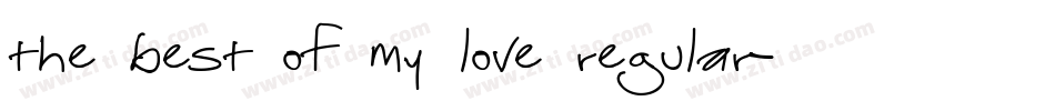 the best of my love regular字体转换